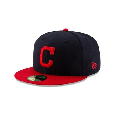 Sapca New Era Cleveland Indians MLB Authentic Collection Home 59FIFTY Fitted - Albastri